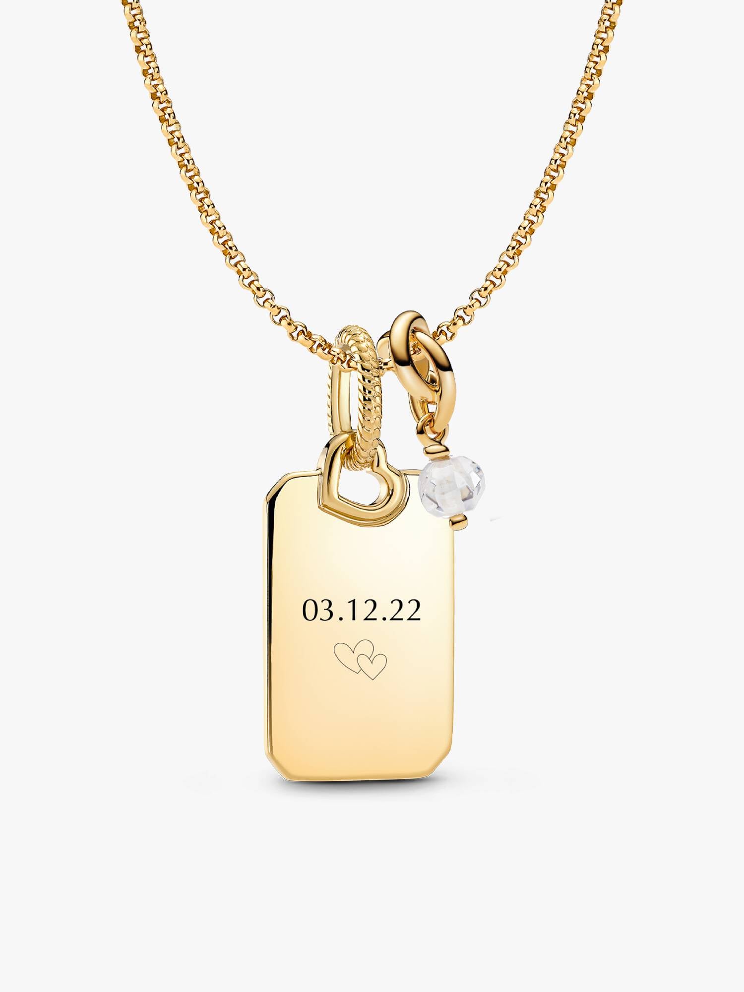 April Graverbar Hängande Berlock Halsband Set
