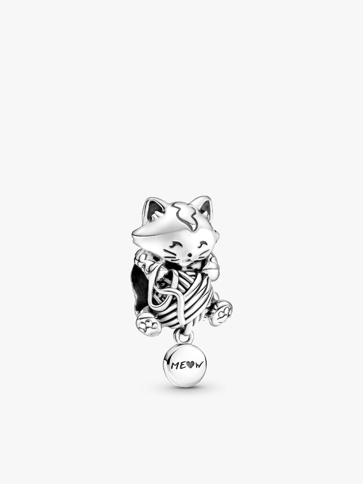 Kattunge och garnboll berlock