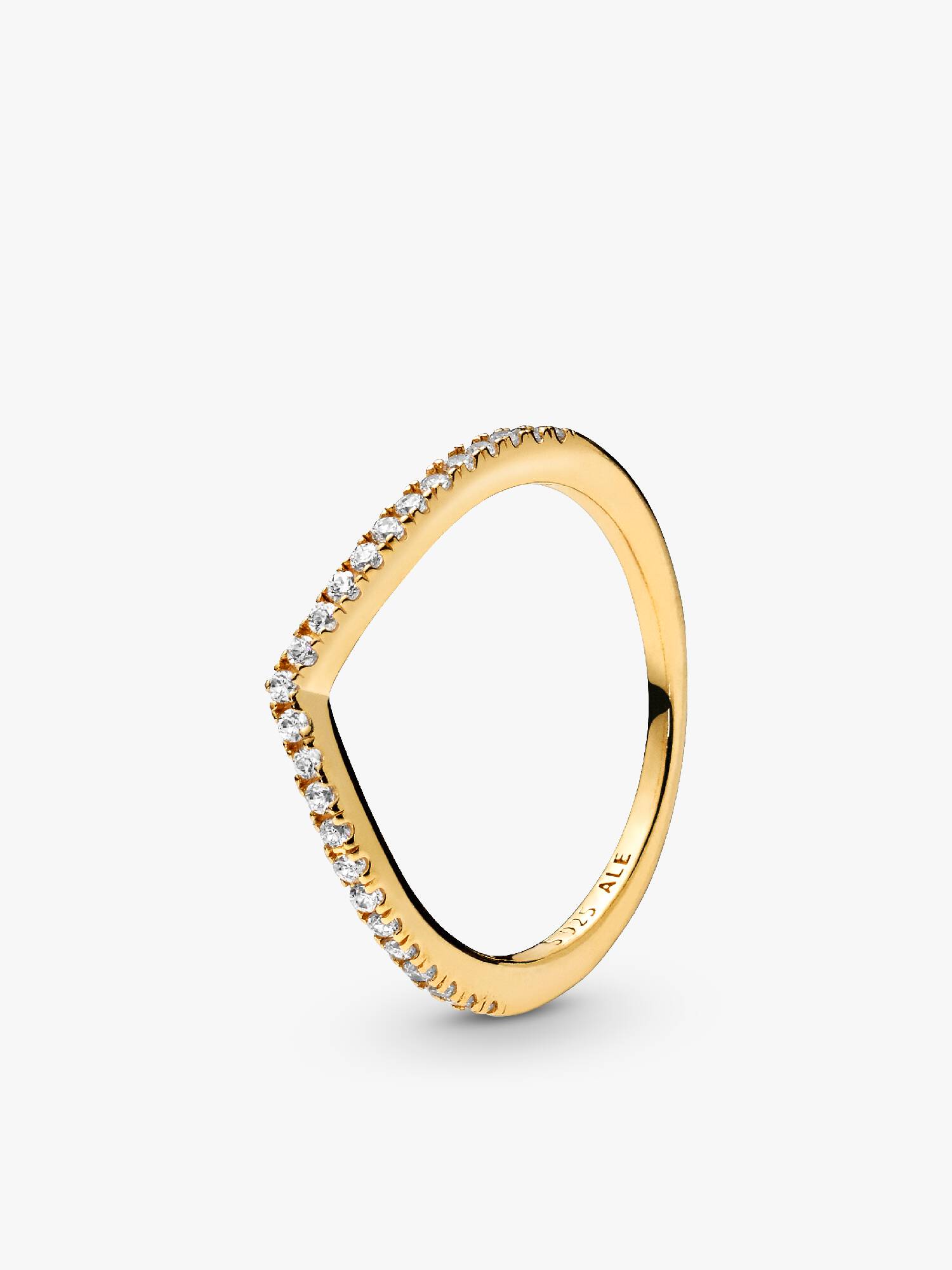 Glittrande wishbone-ring