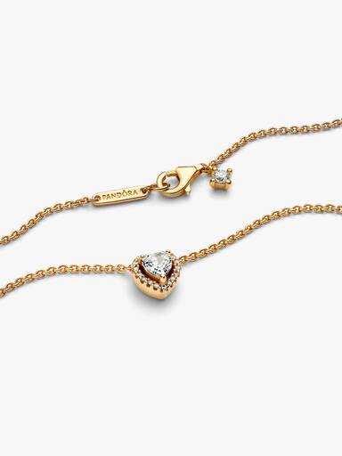 Halsband med glittrande hjärta