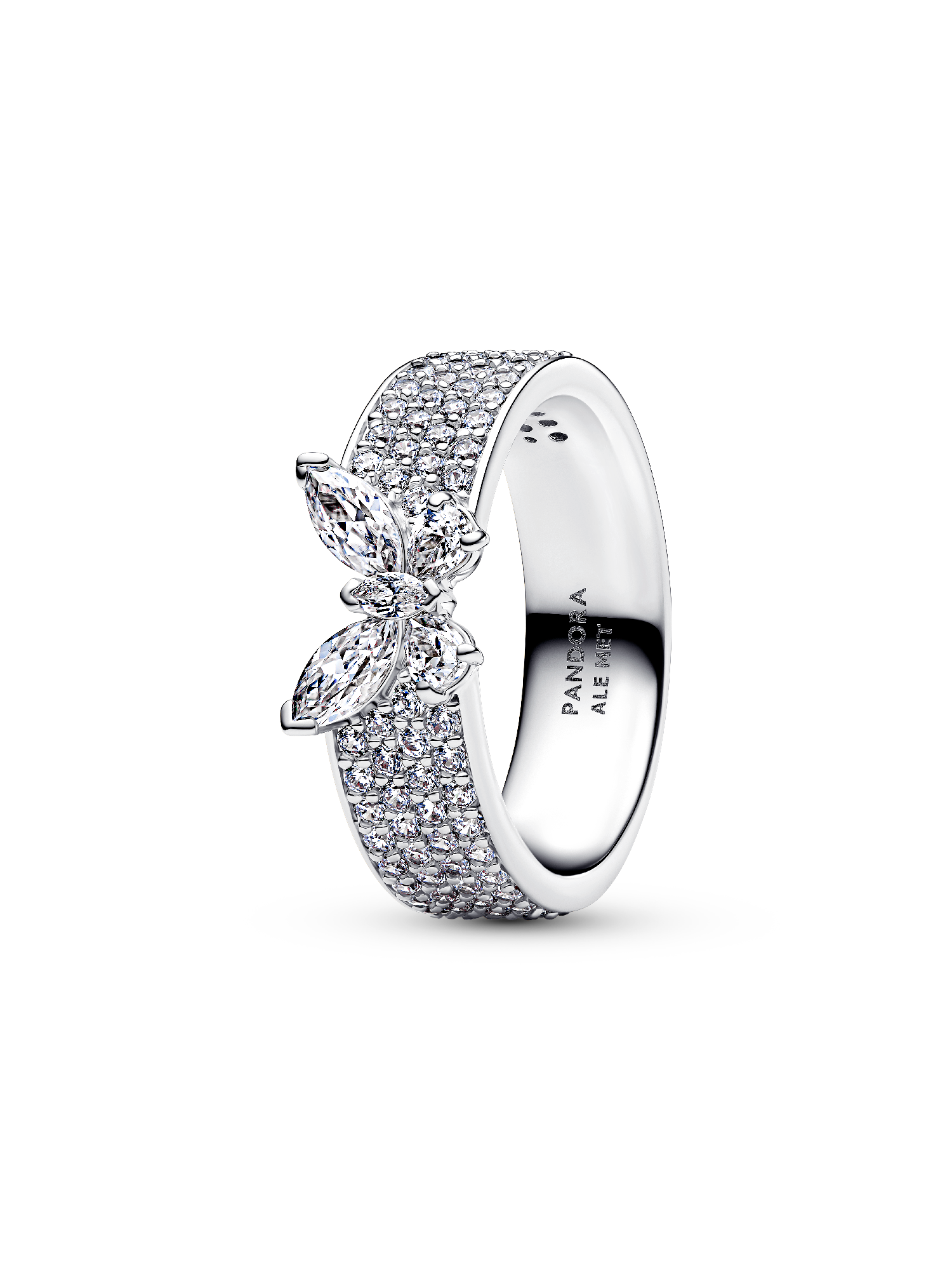 Ring med glittrande fjäril