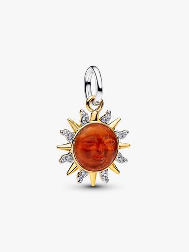 Snurrande sol, tvåfärgad hängberlock