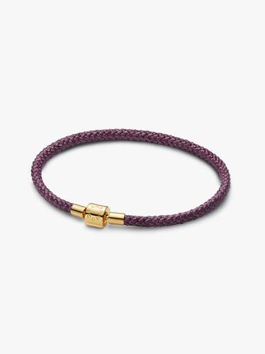 Skimrande lila textilarmband