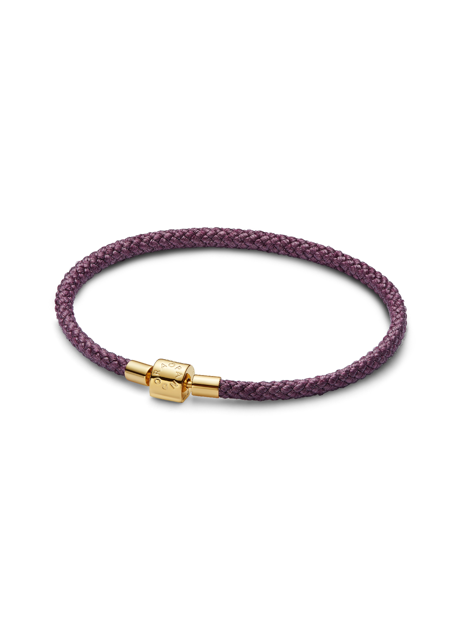 Skimrande lila textilarmband