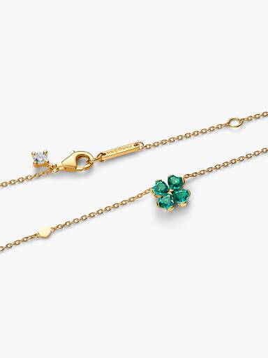 Halsband med hängsmycke fyrklöver