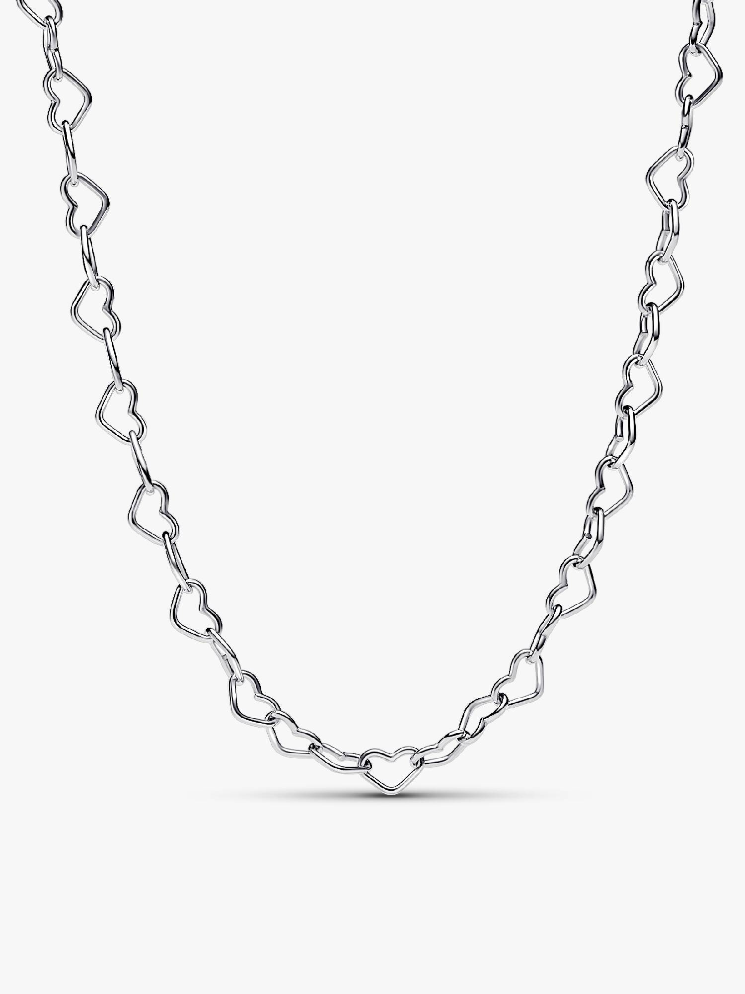 Collierhalsband med länkade hjärtan