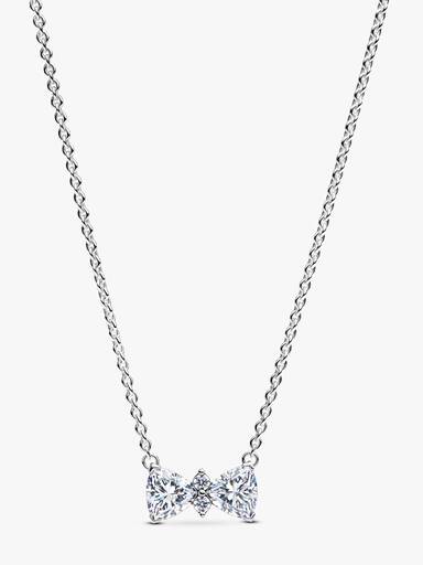 Halsband med glittrande rosett