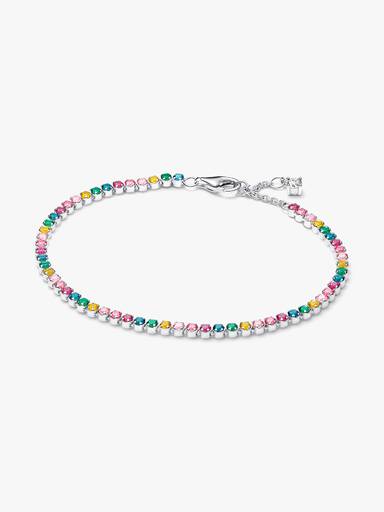 Regnbågsskimrande tennisarmband
