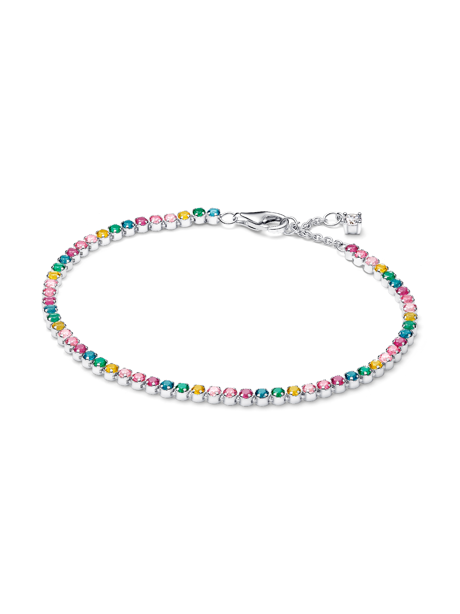 Regnbågsskimrande tennisarmband 