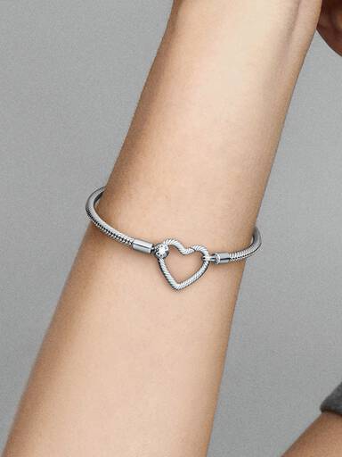 Pandora Moments ormkedjearmband med hjärtlås