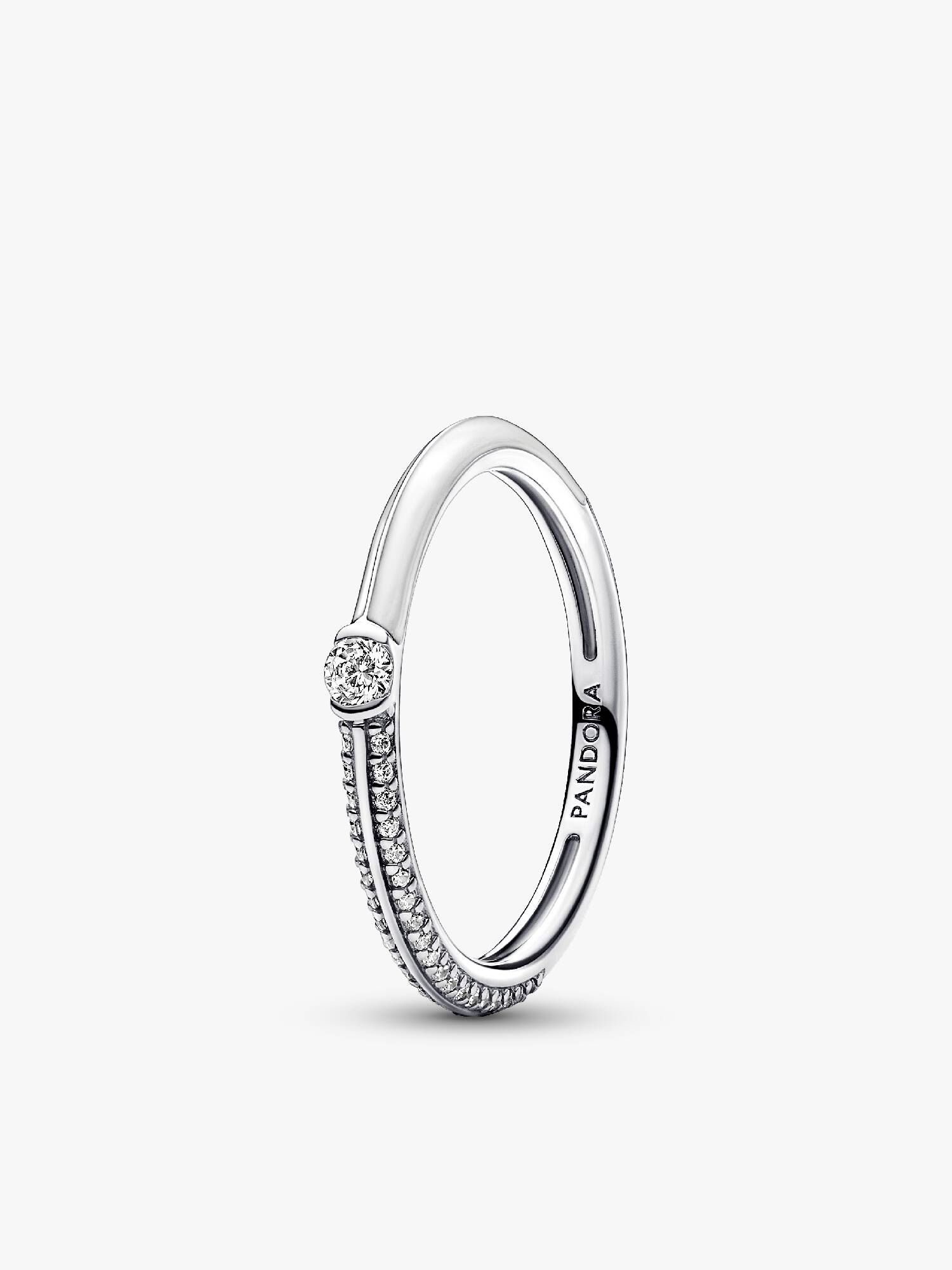 Dubbel Pandora ME-ring med vit sten