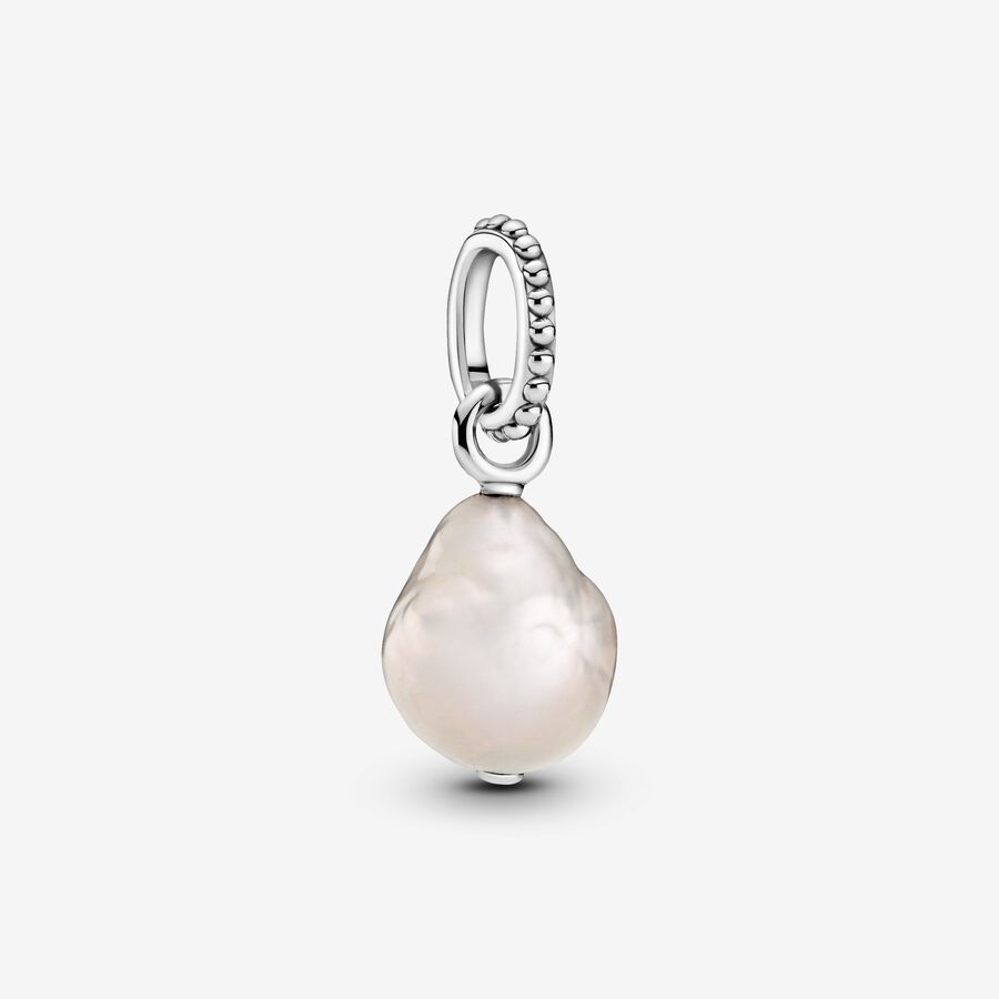 Treated Freshwater Cultured Baroque Pearl Pendant image number 0