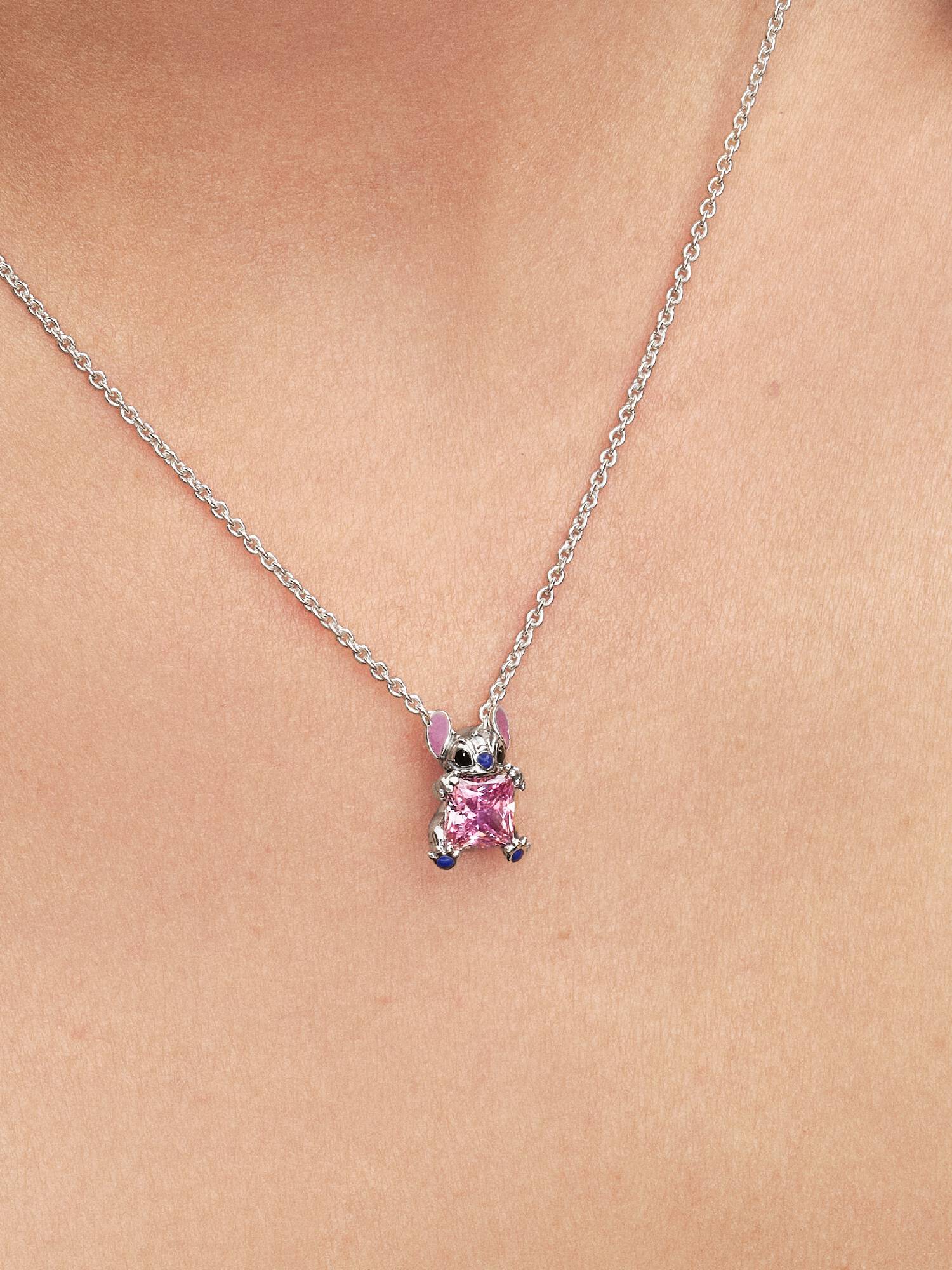 Disney Stitch collierhalsband med rosa sten