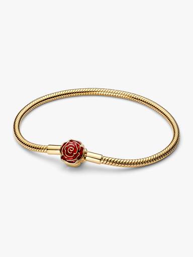Disney Skönheten och Odjuret armband med förtrollad ros