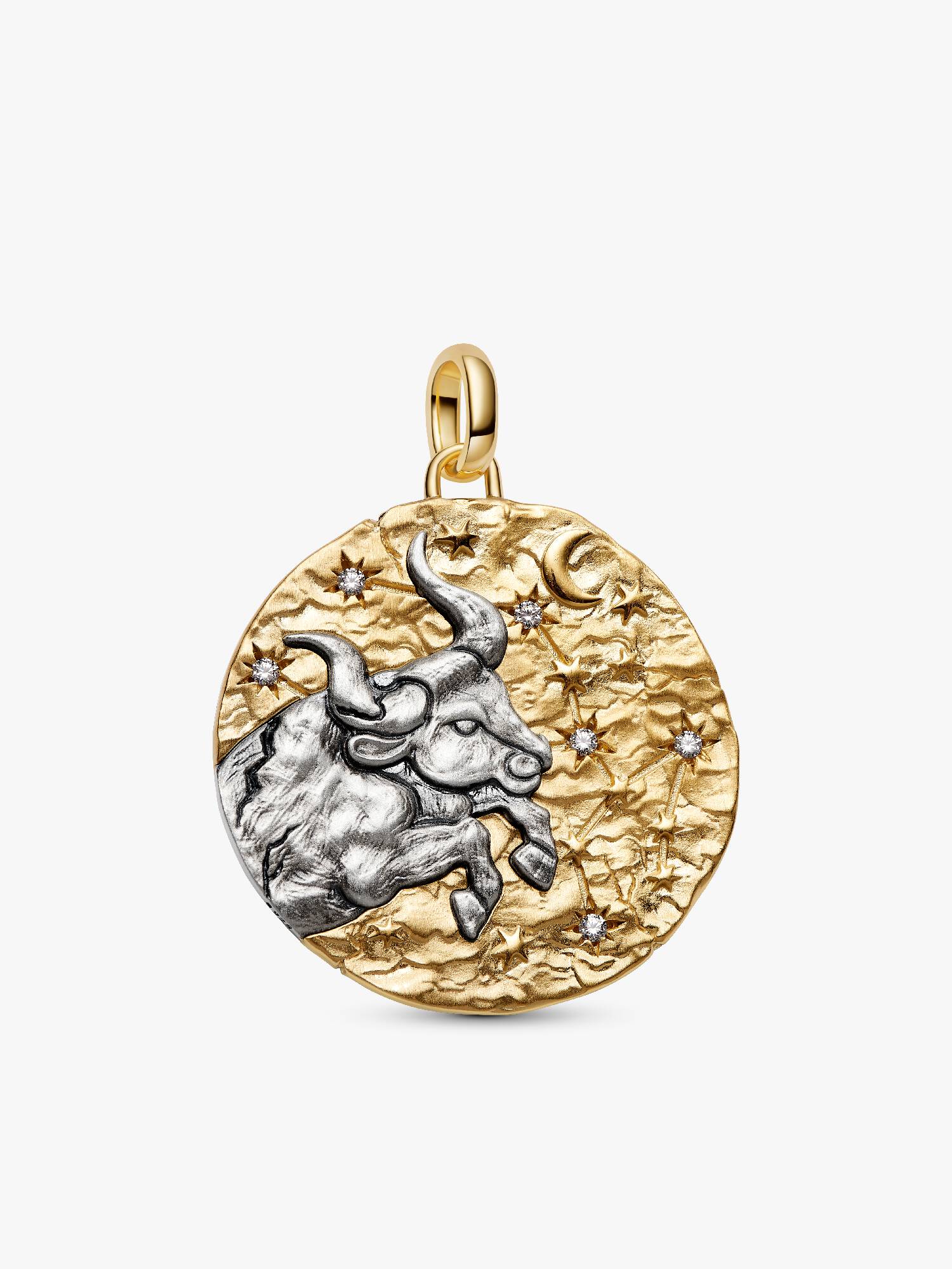 Stor medaljongberlock med stjärntecknet Oxen