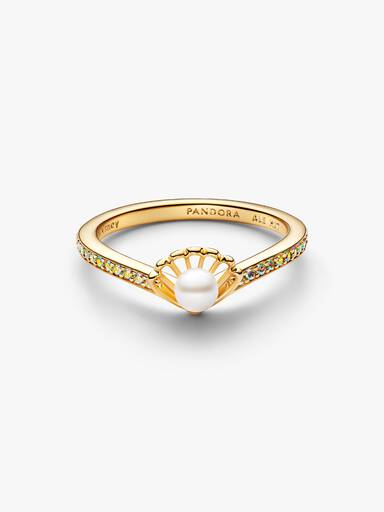 Disneyprinsessan Ariel, ring med behandlad sötvattenspärla