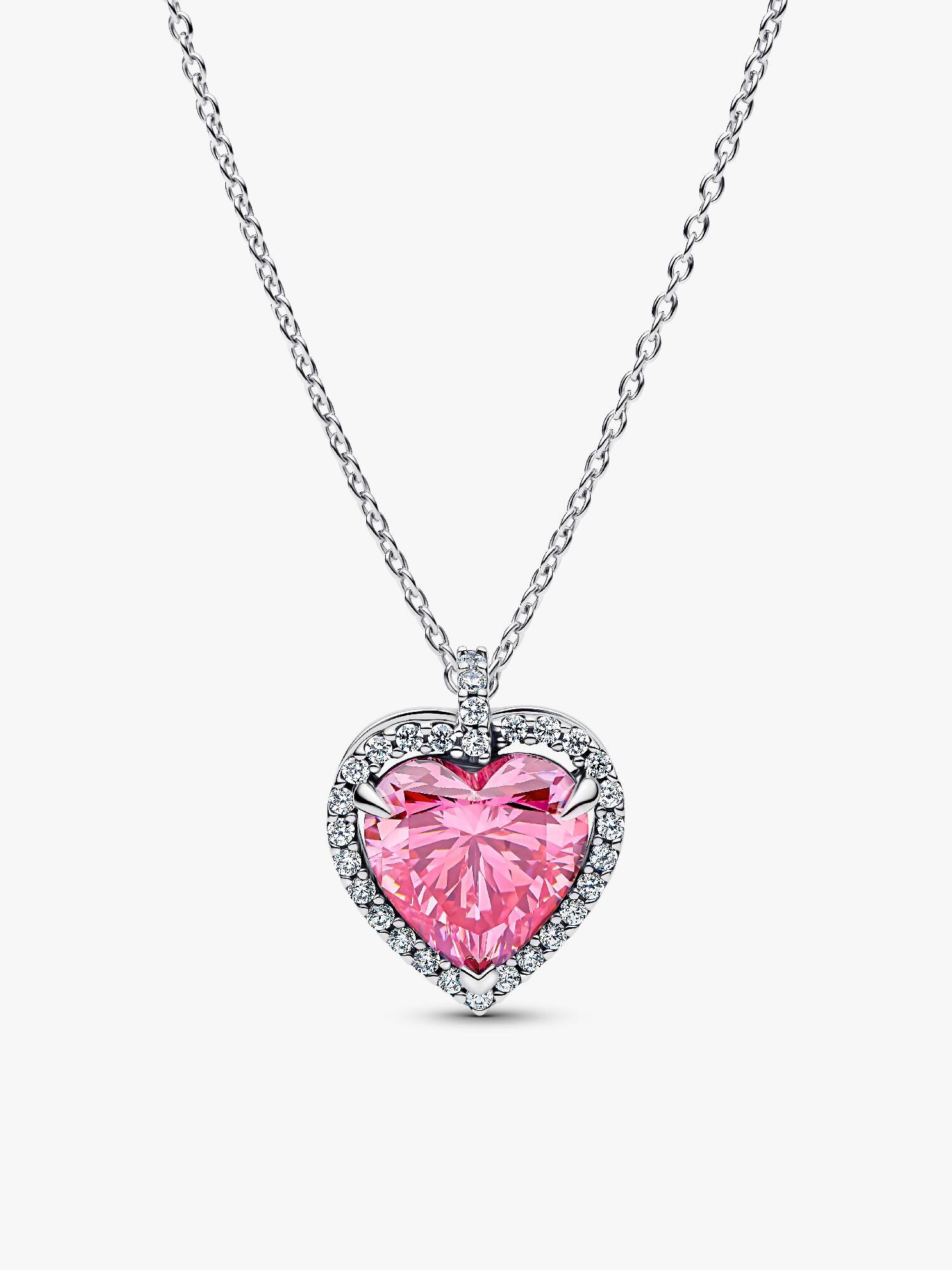 Collierhalsband med rosa sten
