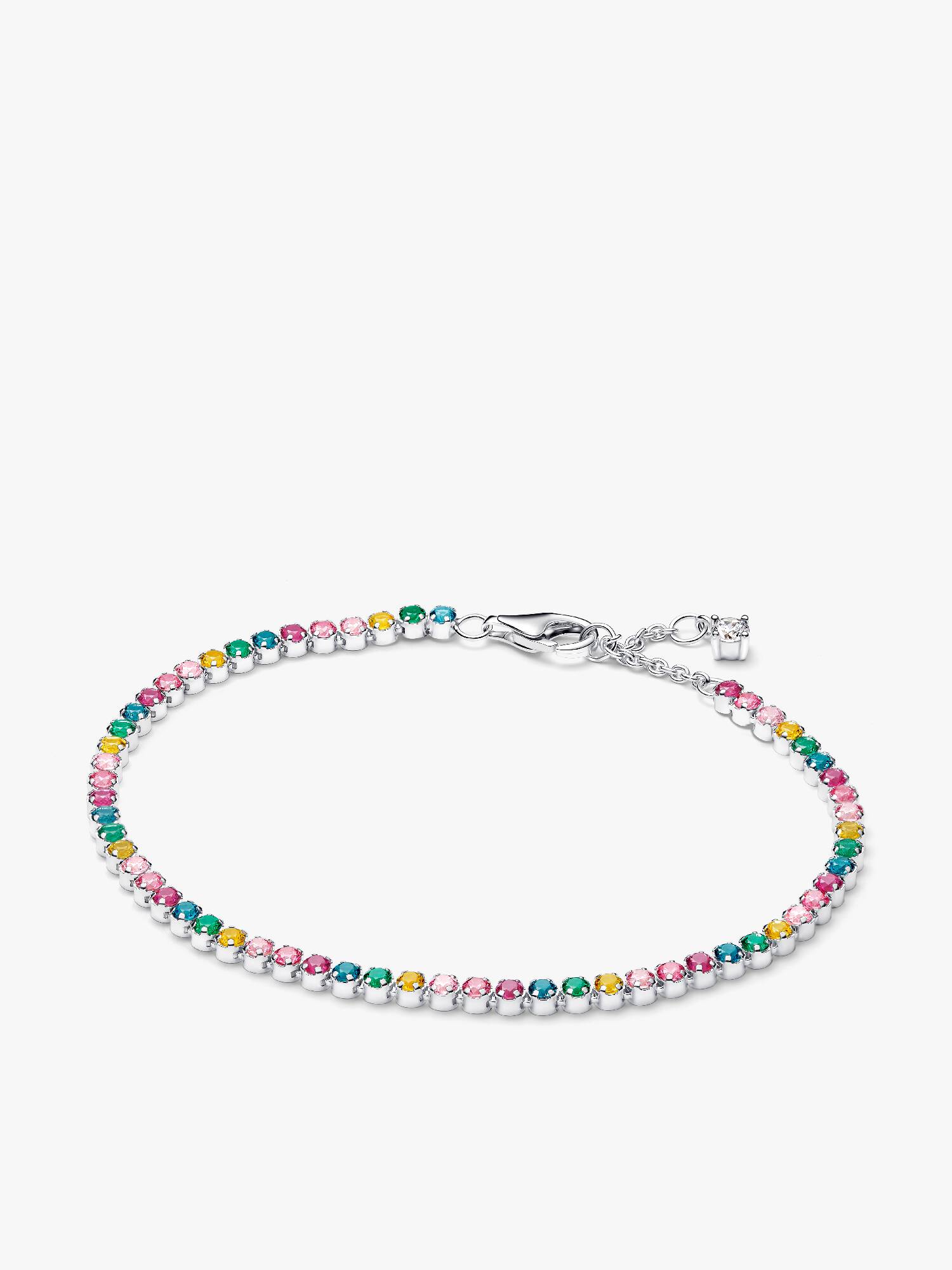 Regnbågsskimrande tennisarmband 