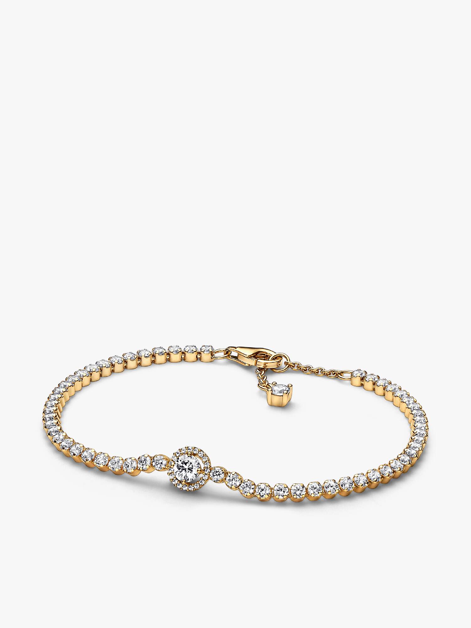 Tennisarmband med glittrande halo
