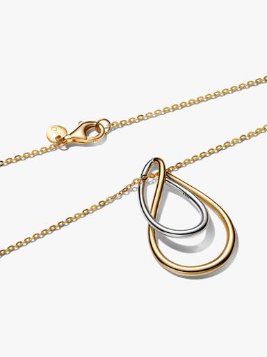 Tvåfärgat hängsmycke och halsband