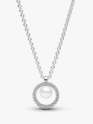 Collierhalsband med behandlade sötvattensodlade pärlor
