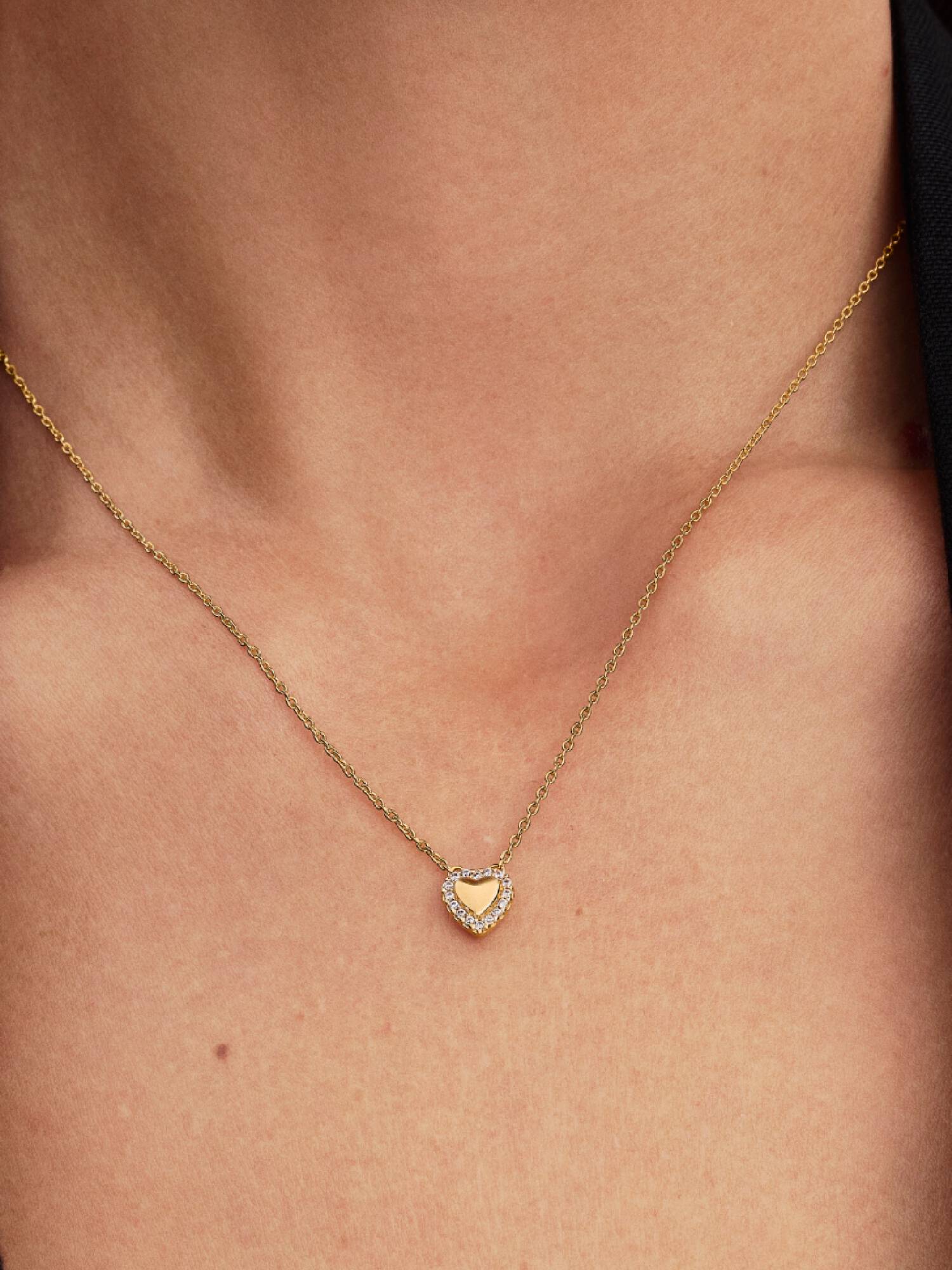 Collierhalsband med graverbart hjärta