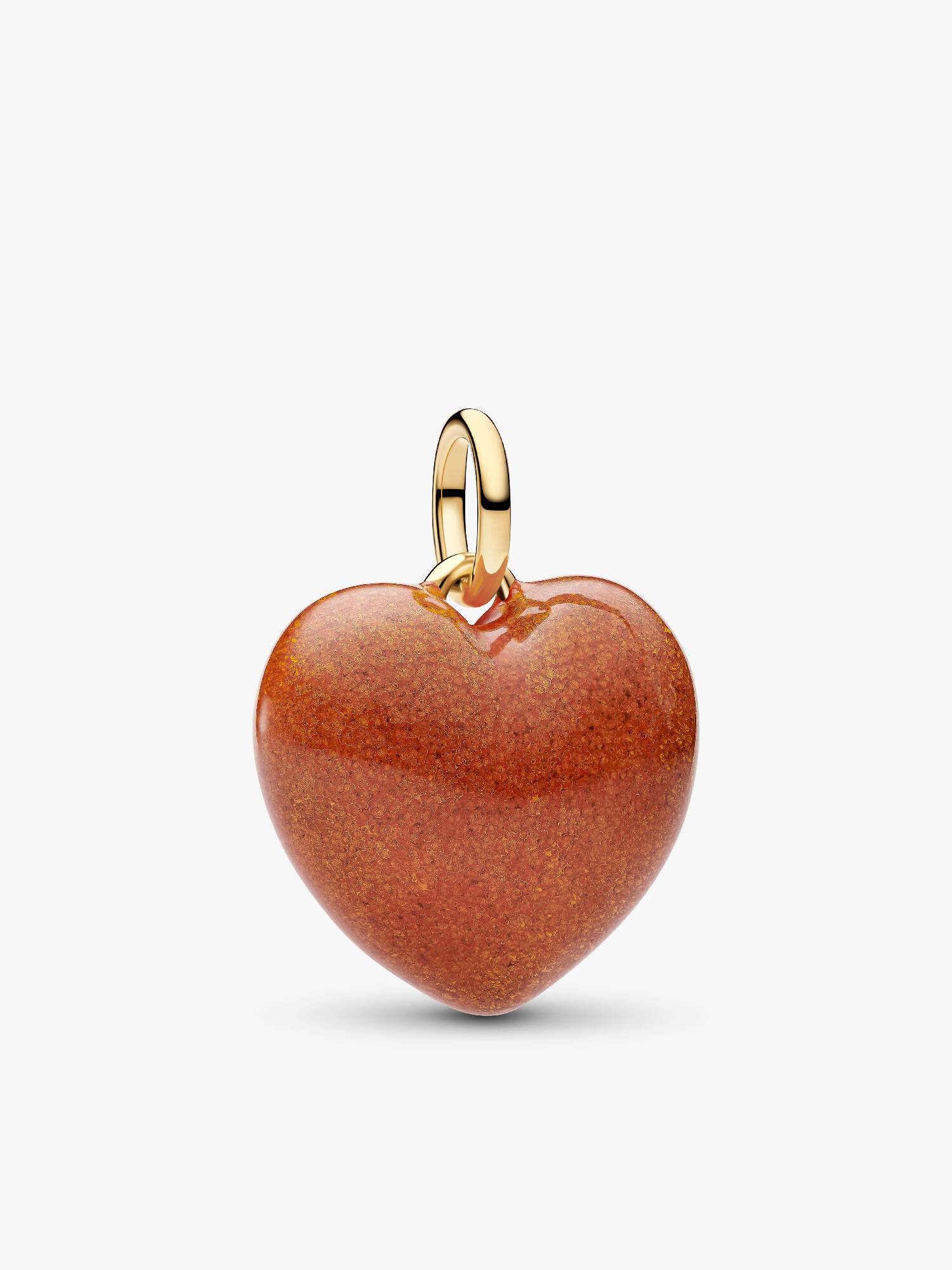 Hängberlock med orange puffigt hjärta