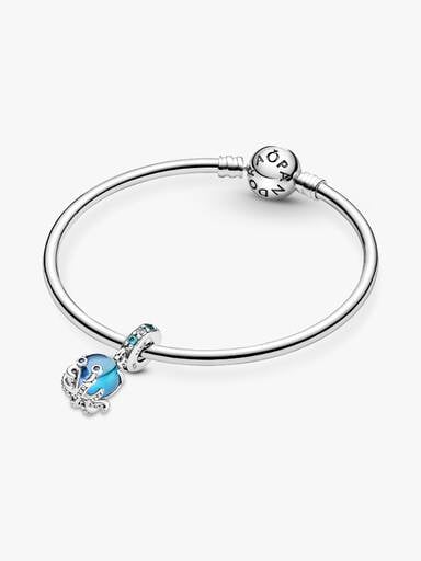Murano Glass Cute Octopus Dangle Charm