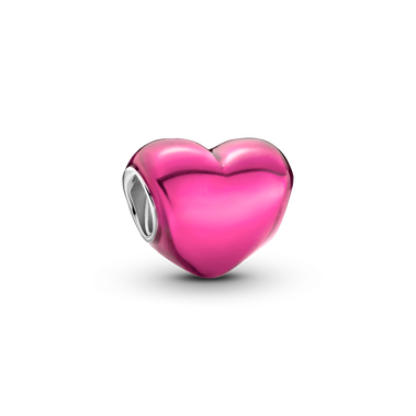Metallicskimrande rosa hjärta, berlock