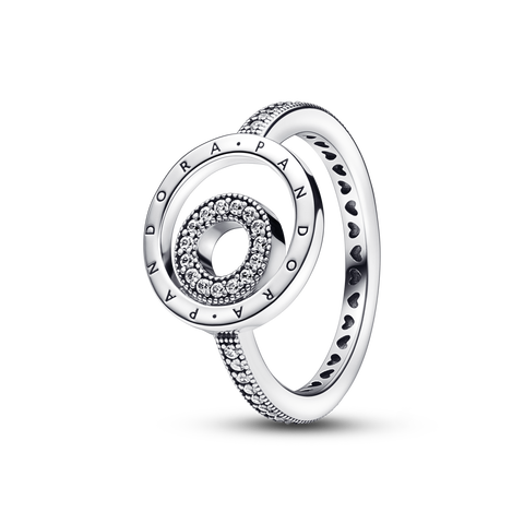 Pandora Signature Logo Circles Pavé Ring
