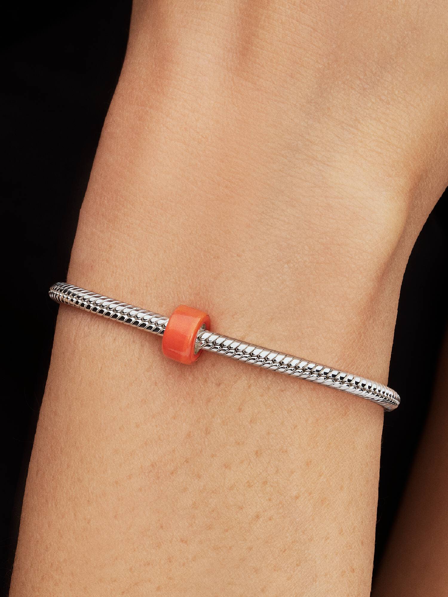 Miniberlock i orange muranoglas