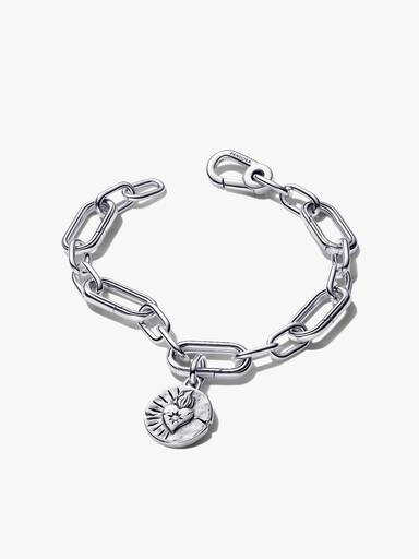 Armbandsset med hjärtformad medaljong
