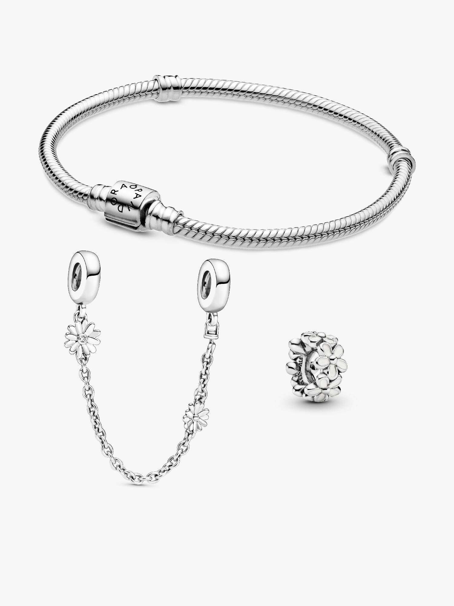 Daisy Flower Charms & Armbandsset