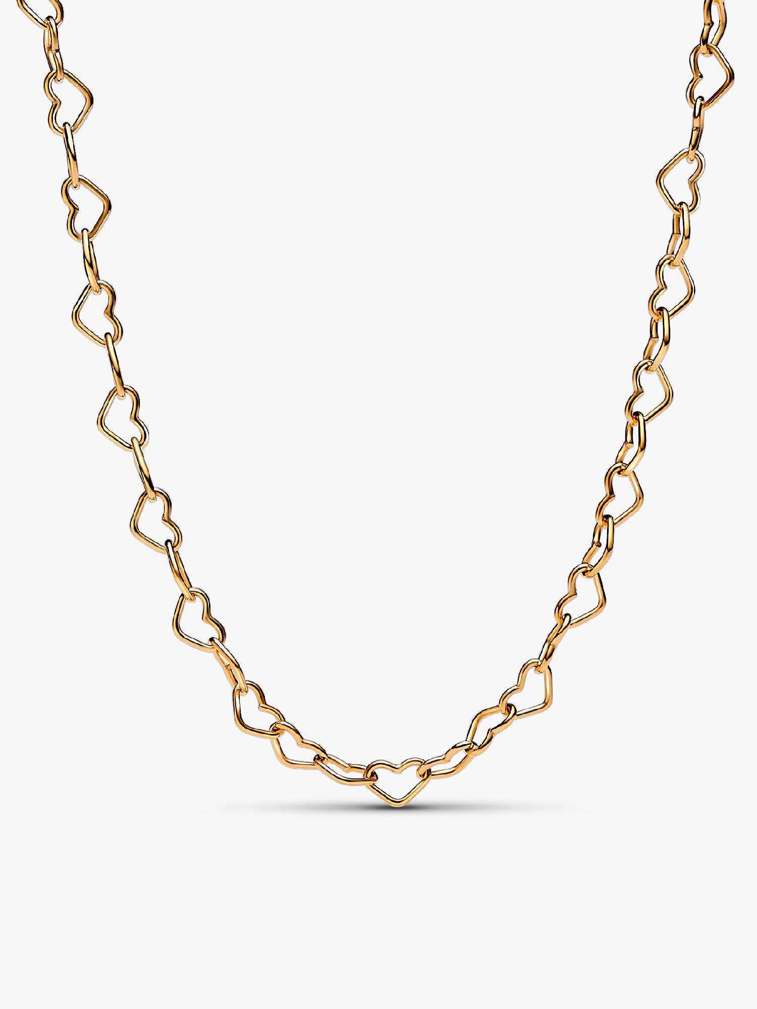 Collierhalsband med länkade hjärtan