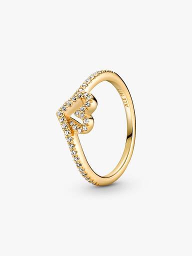 Pandora Timeless wishbone-ring med glittrande stenar