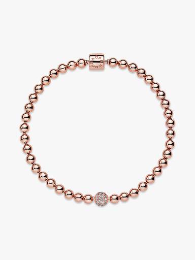 Armband med pavéinfattad pärla