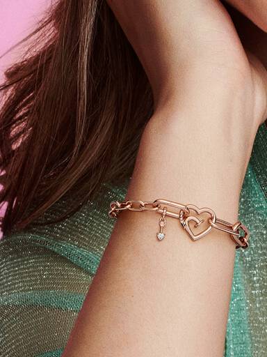 Pandora ME dubbel stylinglänk i roséguld