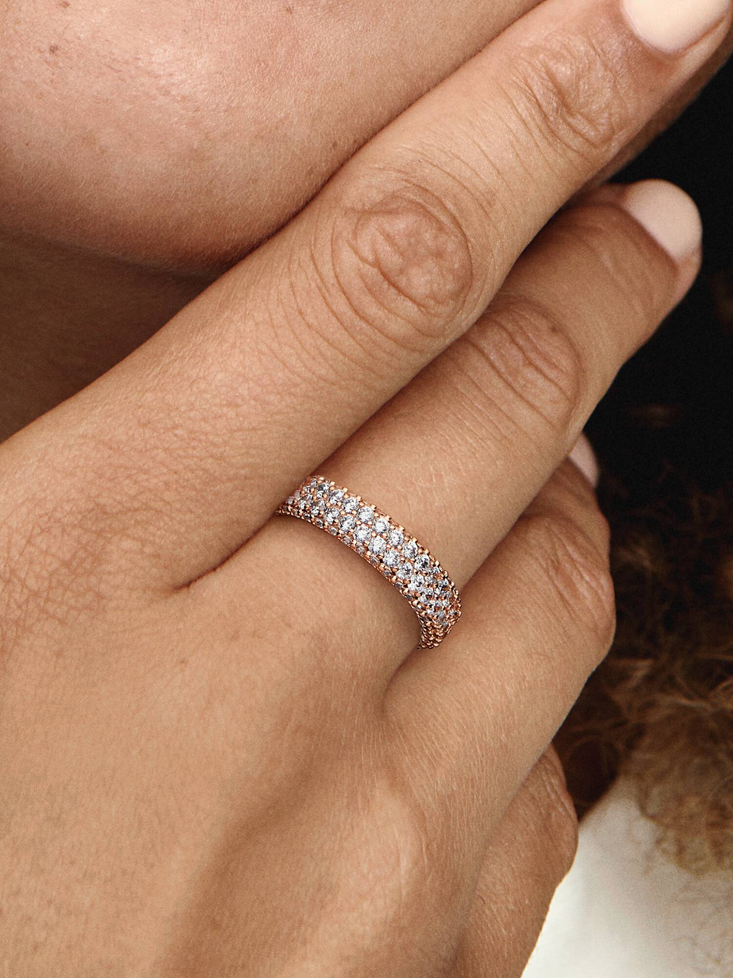 Pandora Timeless pavéprydd dubbelradig ring
