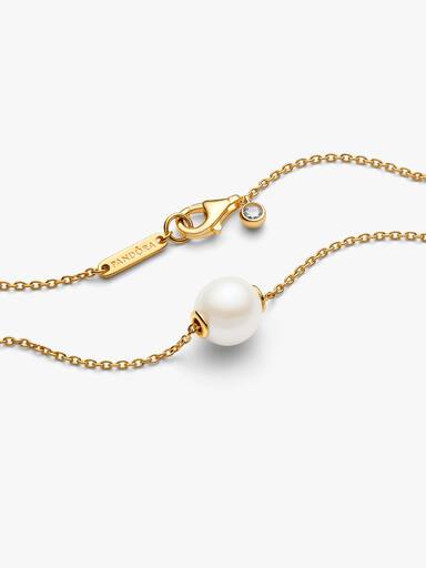 Collierhalsband med behandlad och odlad sötvattenspärla