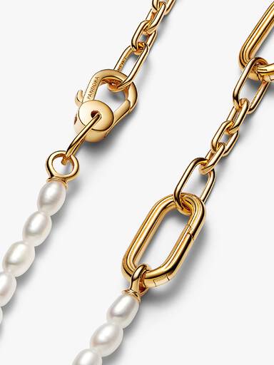 Pandora ME smalt halsband med sötvattensodlade pärlor