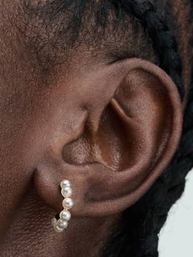 Hoops med behandlade och odlade sötvattenspärlor
