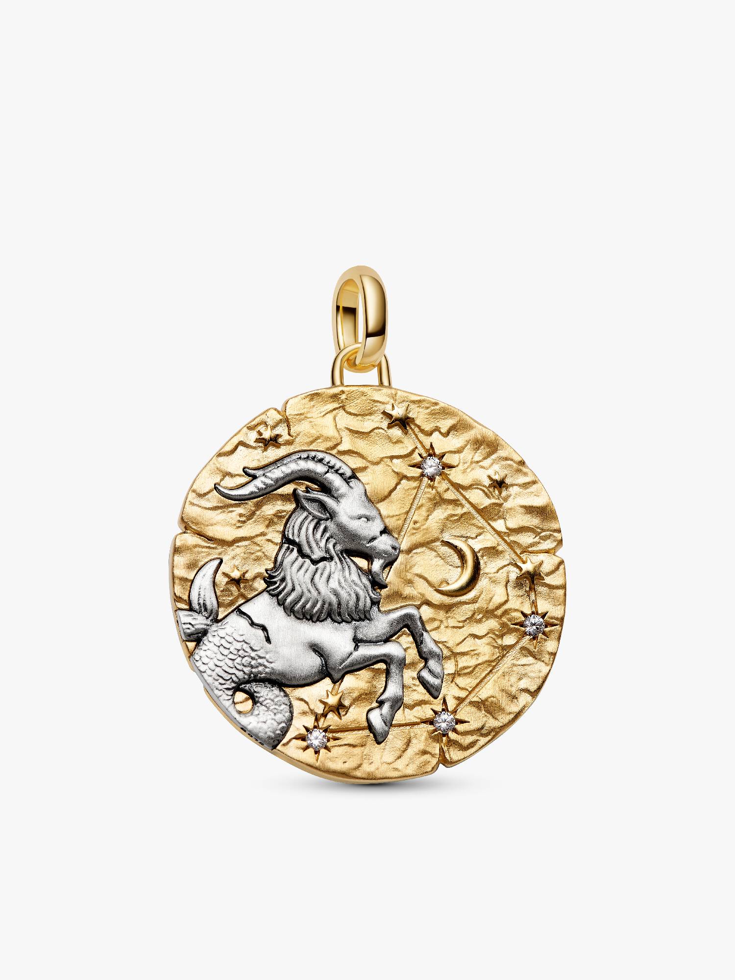 Stor medaljongberlock med stjärntecknet Stenbocken