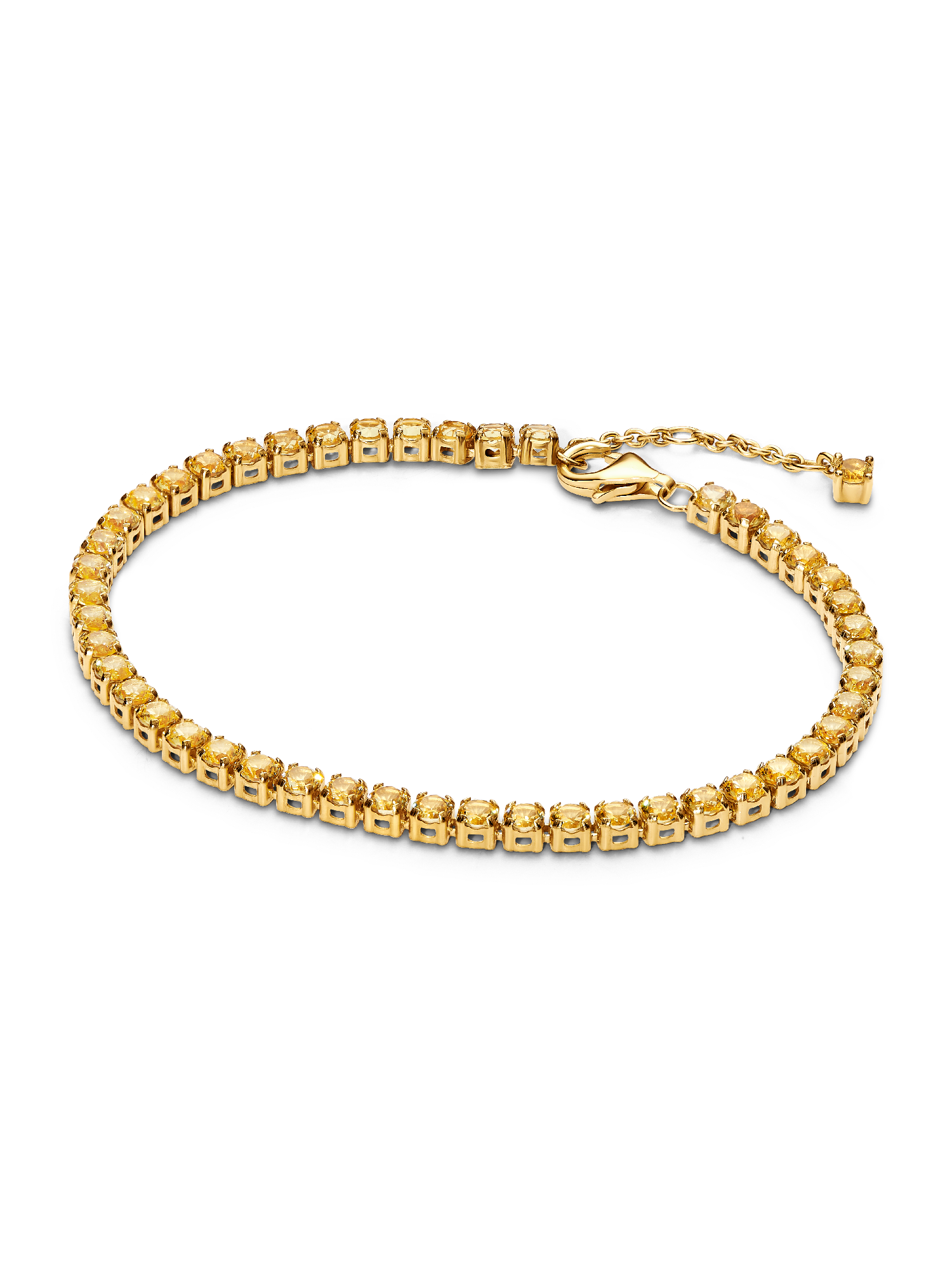 Glittrande gult tennisarmband