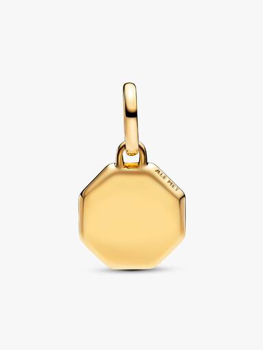 Blå graverbar minimedaljong