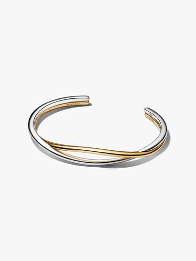 Tvinnad tvåfärgad öppen armring
