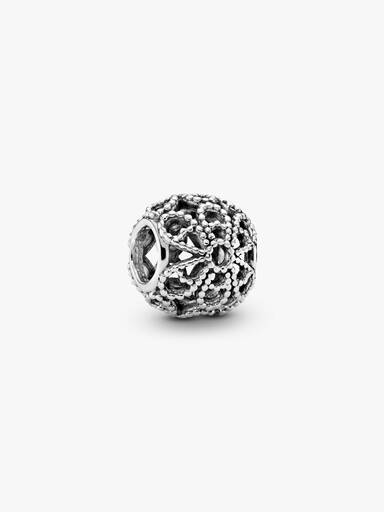 Pärlad Blomma Öppen Design Berlock