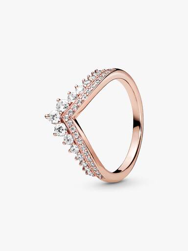 Wishbone-ring med tiaradesign