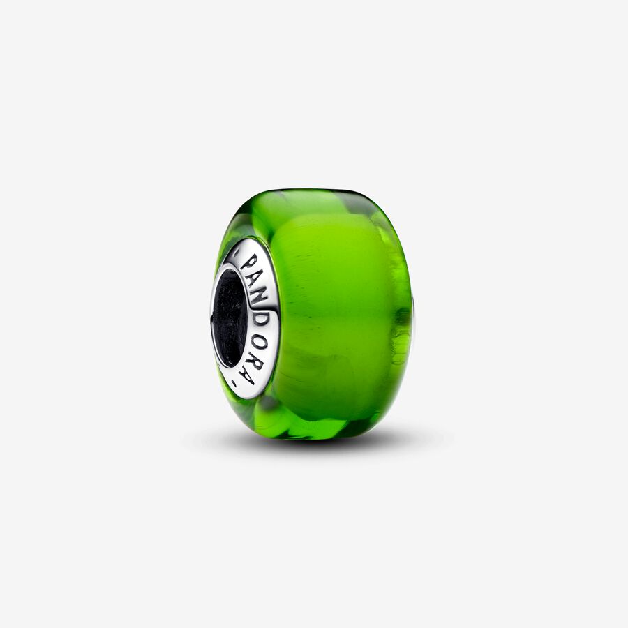 Liten grön berlock i muranoglas image number 0