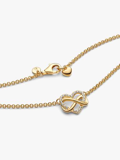 Glittrande halsband med evighetstecken
