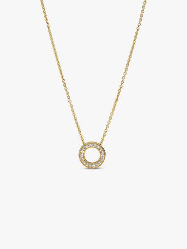Pandora glittrande halsband med logotyp